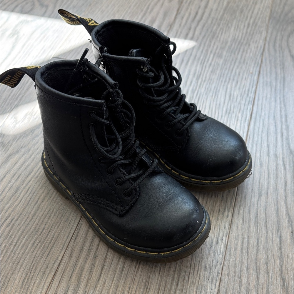 Dr. Martens Black Kids Boots